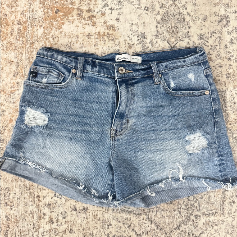 KanCan Light Blue Ripped Jean Shorts
